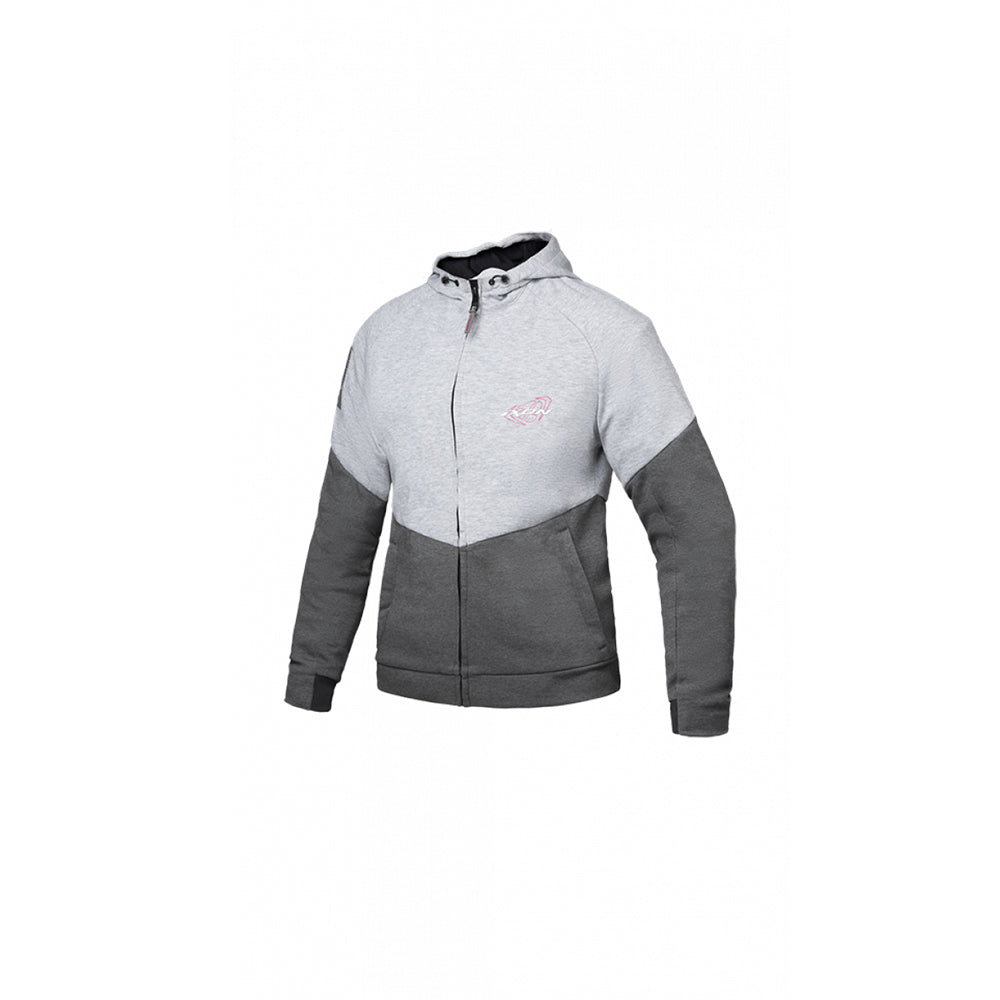 IXON Sudadera ligera y ultracómoda con inspiración deportiva  Gris Plata Fucsia