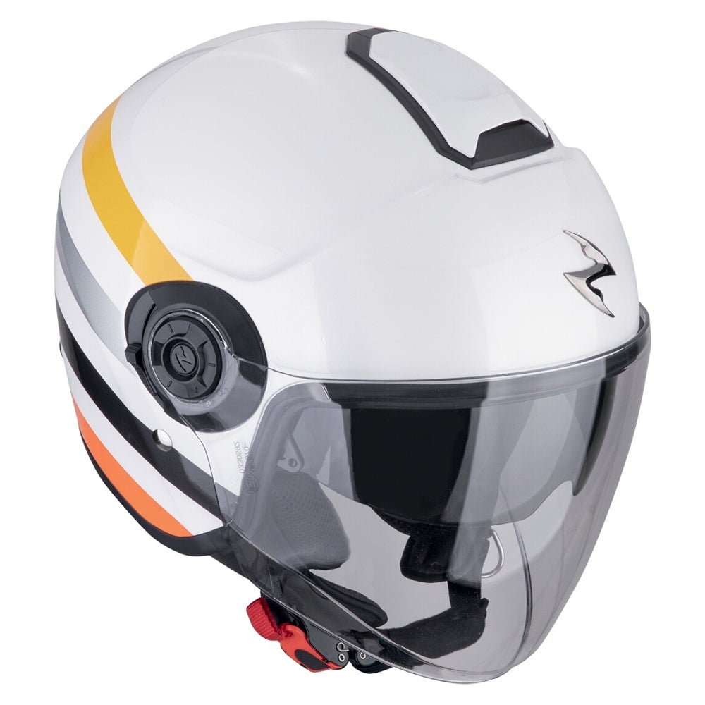 SCORPION EXO-CITY II BEE Urbano Moto Jet Casco Blanco Amarillo