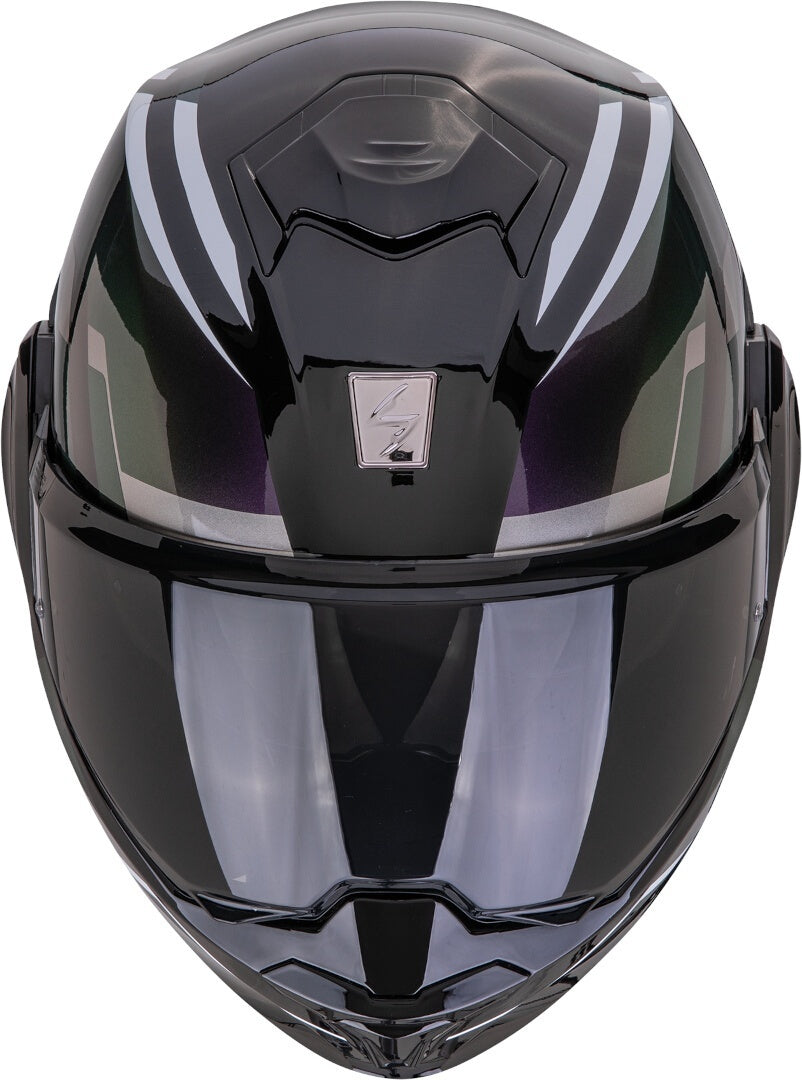 SCORPION EXO Tech Evo Furio de moto Casco modular Negro Camaleon