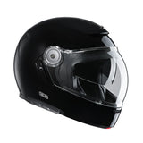 Casco de moto abatible estilo vintage HJC V90 Uni Noir Metal