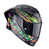 SCORPION EXO-R1 EVO AIR SAVAGE INTEGRAL CASCO Negro Verde Naranja