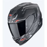 SCORPION EXO-520 EVO AIR RANKA LIGERO CASCO Negro mate plata rojo