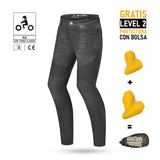 BELA - Pantalón Denim Jeans Urban Lady Negro Vaquero