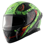 AXOR APEX VENOMOUS DV CASCO INTEGRAL DE MOTOCICLETA NEGRO_VERDE