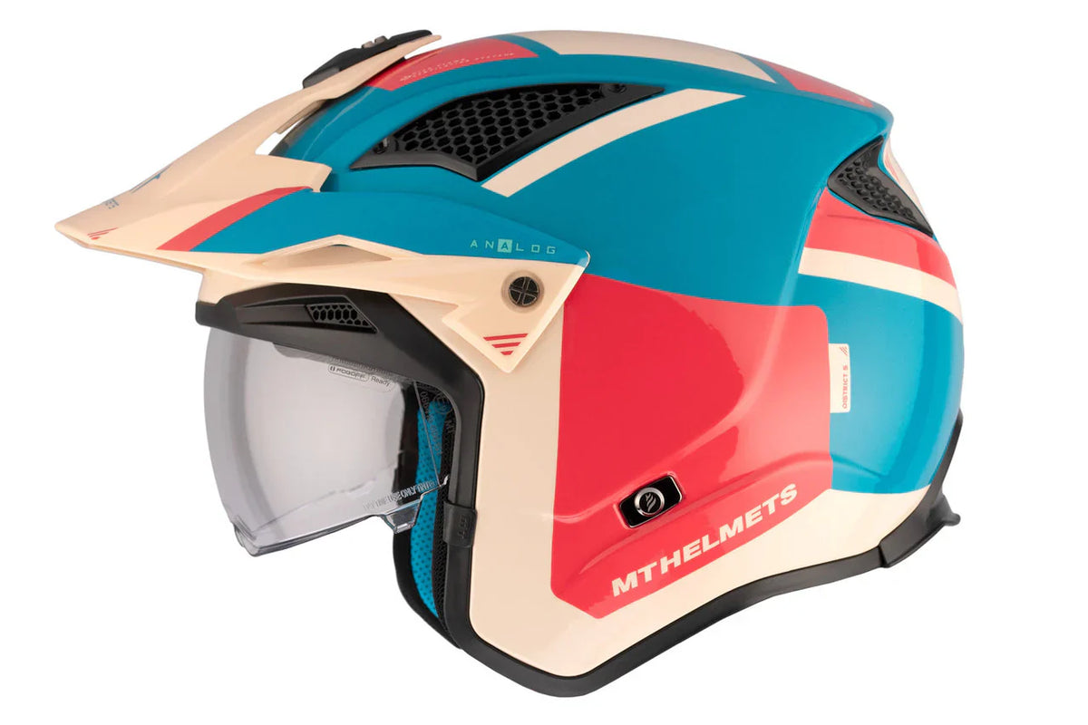 MT DISTRICT SV S ANALOG D7 CASCO ABERTO DE MOTO BRILLO