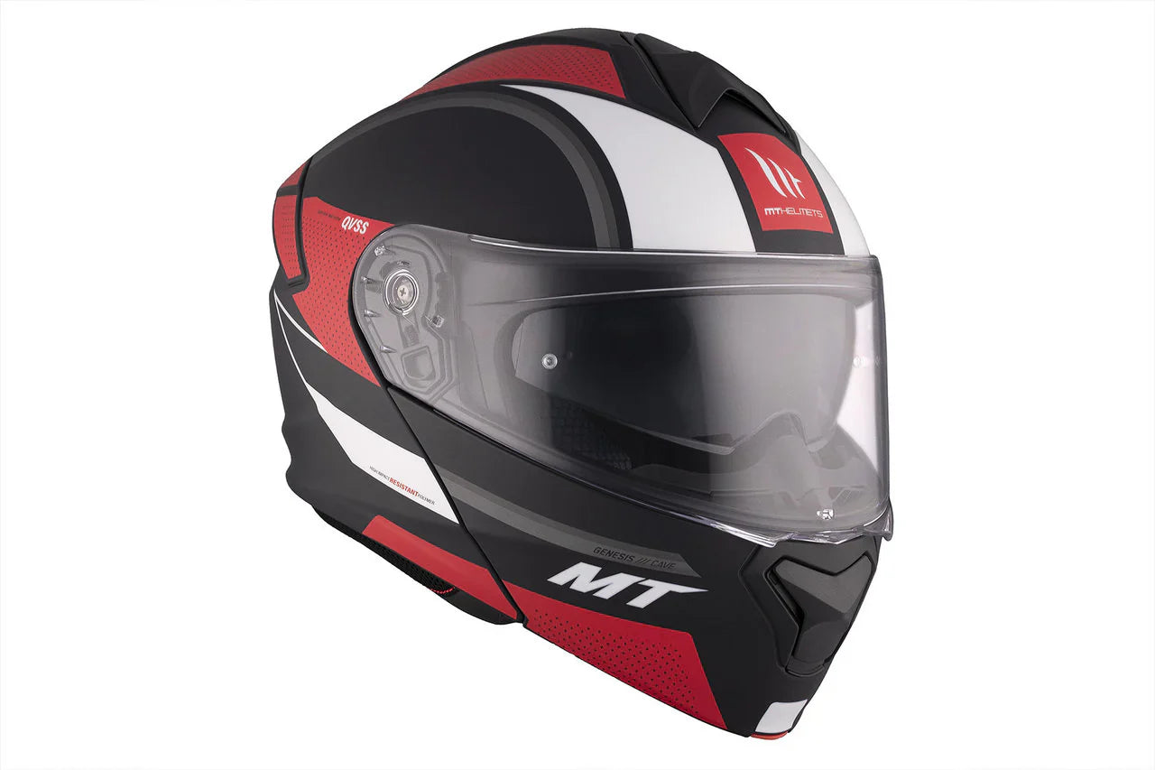 MT GENESIS SV CAVE A5 MATE CASCO DE MOTO ABATIBLE HACIA ARRIBA - CASCO