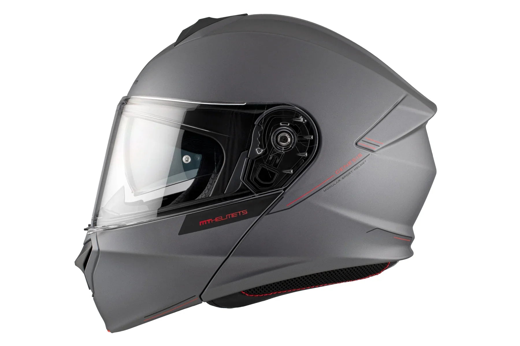 MT Genesis SV Solid A1 en titanio mate Casco modular para motocicleta