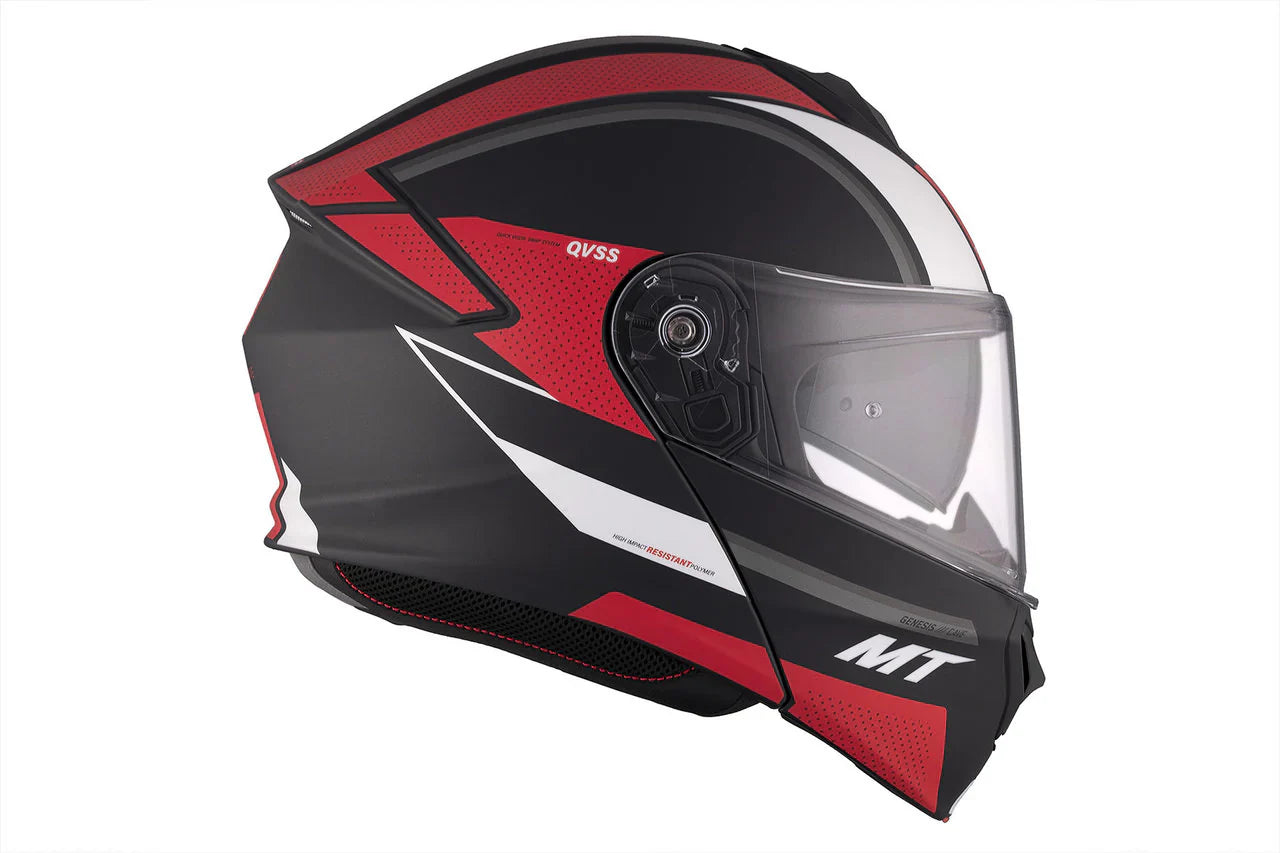 MT GENESIS SV CAVE A5 MATE CASCO DE MOTO ABATIBLE HACIA ARRIBA - CASCO