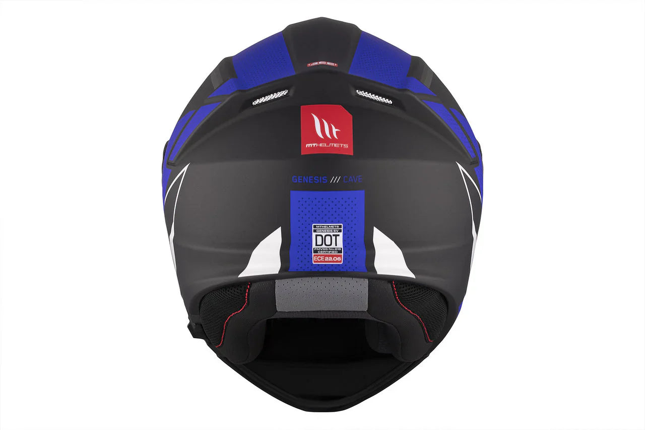 MT Genesis SV Cave A7 Casco frontal abatible mate para motocicleta - CASCO