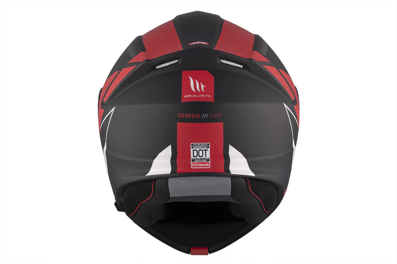 MT GENESIS SV CAVE A5 MATE CASCO DE MOTO ABATIBLE HACIA ARRIBA - CASCO
