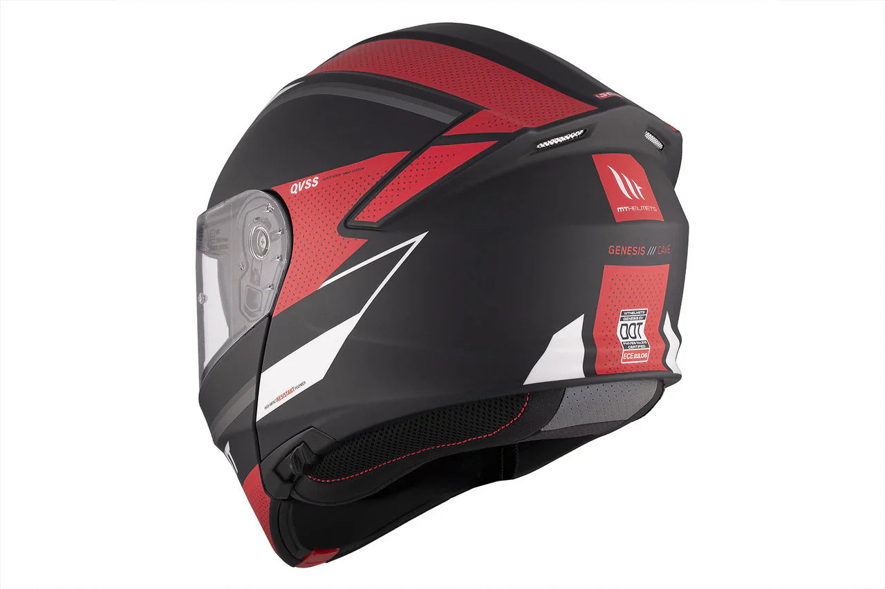 MT GENESIS SV CAVE A5 MATE CASCO DE MOTO ABATIBLE HACIA ARRIBA - CASCO