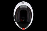 MT Genesis SV Solid A0 blanco brillante Casco modular de motocicleta - CASCO