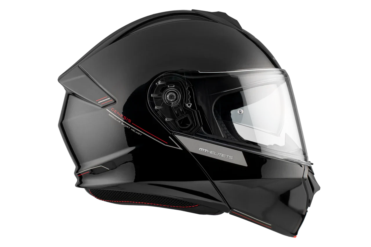 MT Genesis SV Solid A1 abatible, negro brillante Casco de motocicleta - SECURTEX MOTOR S.L (t/a MaximoMoto)