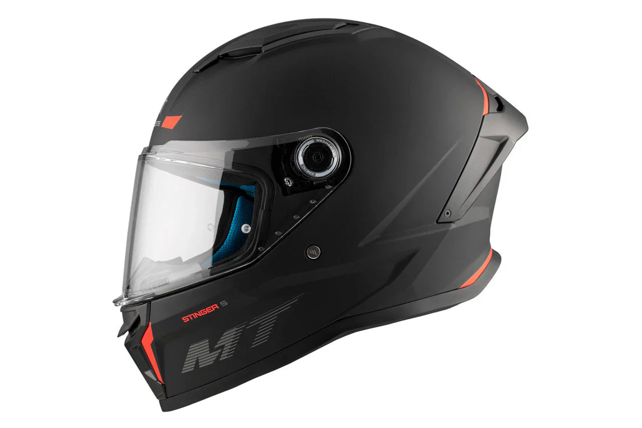 MT Stinger 2 Solid A1 Touring negro mate Cascos integrales para motocicleta - SECURTEX MOTOR S.L (t/a MaximoMoto)