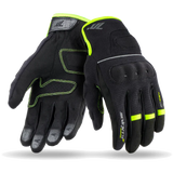 SEVENTY DEGREES SD-C54 VERANO GUANTE DE MOTO URBAN HOMBRE NEGRO AMARILLO FLUOR