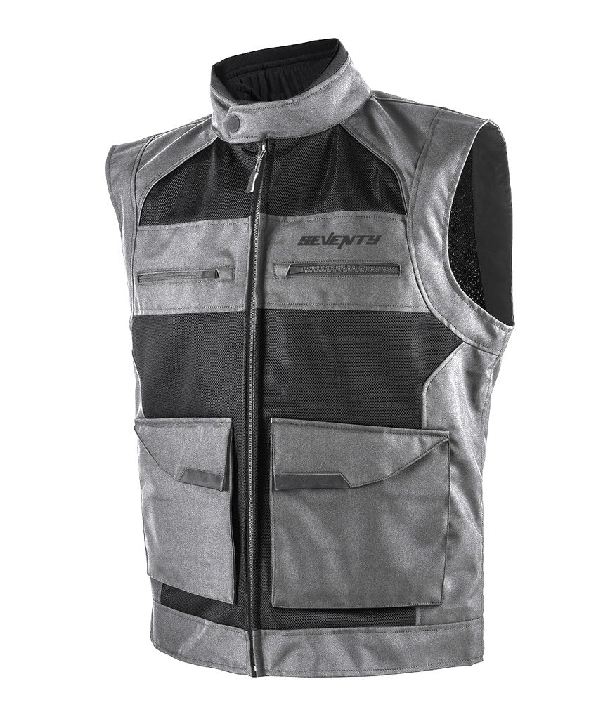 SEVENTY SCIROCCO SD-S3 Chaleco De Motociclismo De Verano Para Hombre Gris
