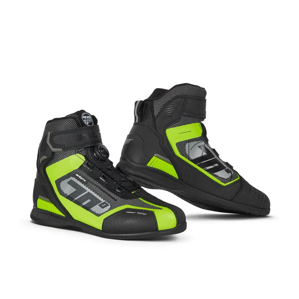 SEVENTY DEGREES SD-BR3 VELOCE PRO BOTAS DE MOTO NEGRO AMARILLO FLUOR