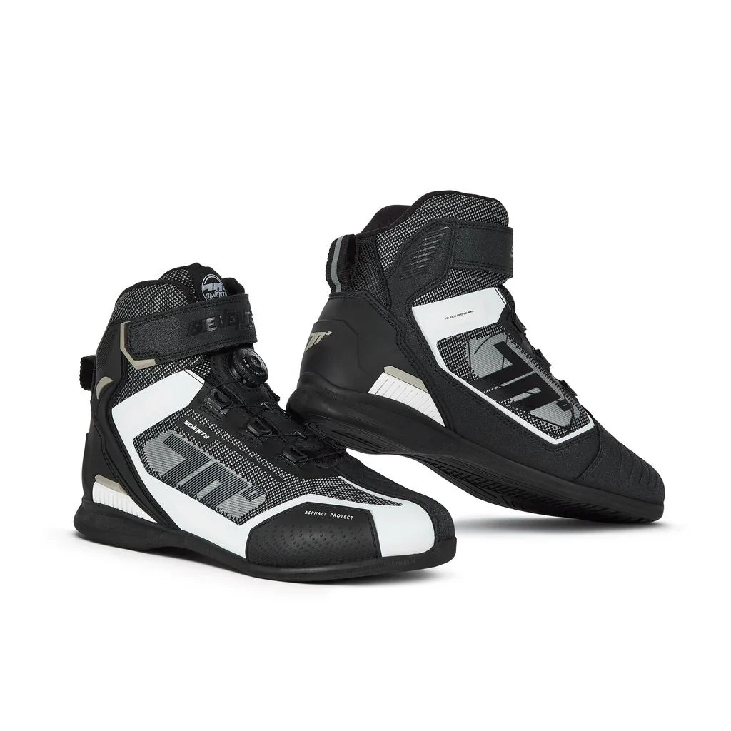 SEVENTY DEGREES SD-BR3 VELOCE PRO BOTAS DE MOTO NEGRO BLANCO