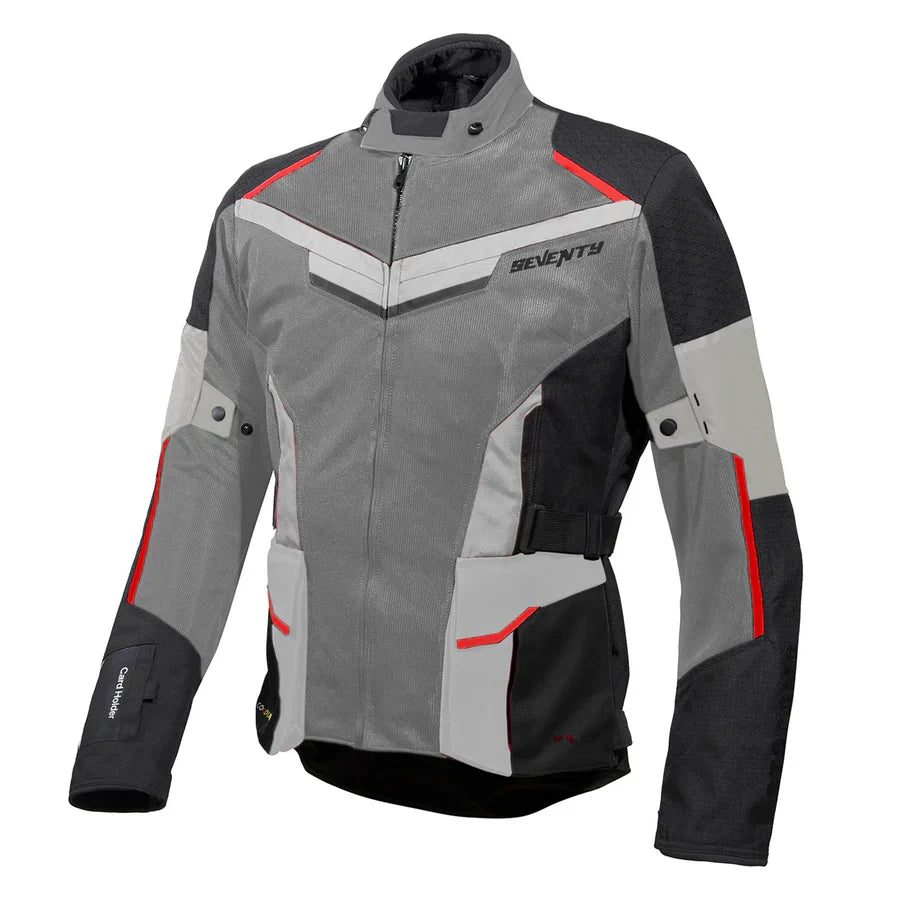 SEVENTY SD-JT70 ATACAMA CHAQUETA DE VERANO PARA HOMBRE NEGRO/GRIS/ROJO