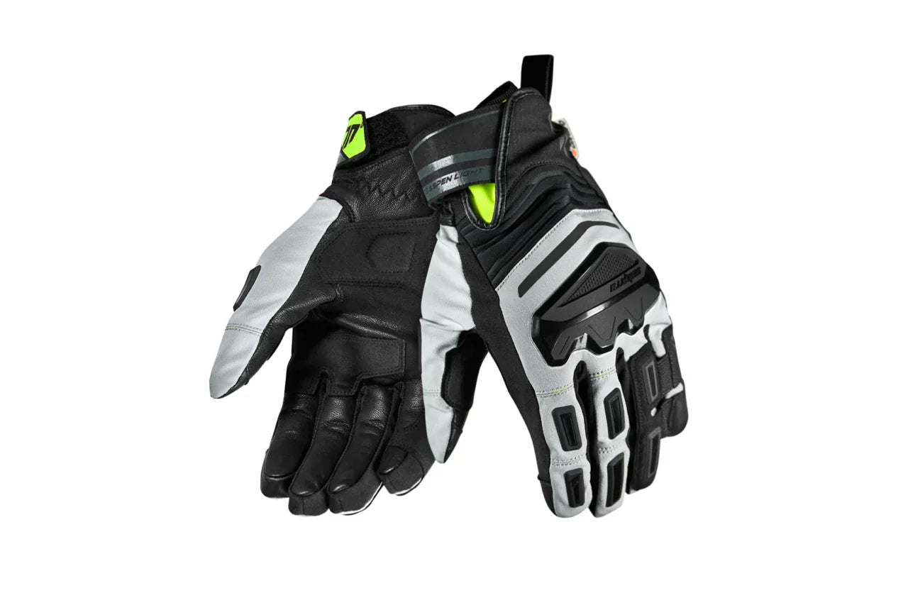 SEVENTY SD-T13 ASPEN LIGHT Guantes De Moto Para Hombre Gris/Amarillo Fluor
