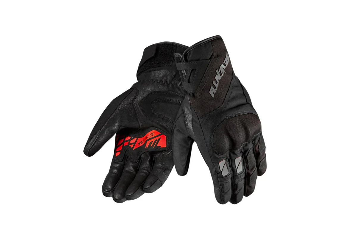 SEVENTY SD-T55 ATAK Guantes De Motociclismo Para Hombre Negro/Rojo