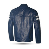 BELA-MILANO CHAQUETA PIEL MODA AZUL/BLANCO - SECURTEX MOTOR S.L (t/a MaximoMoto)