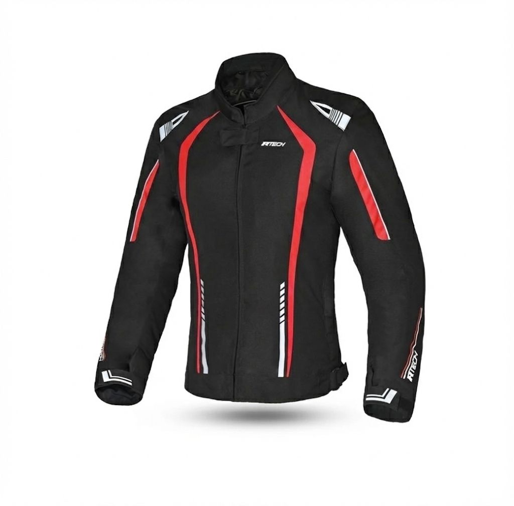 R-TECH MARSHAL JAQUETES DE MOTO SENYORA NEGRE VERMELL