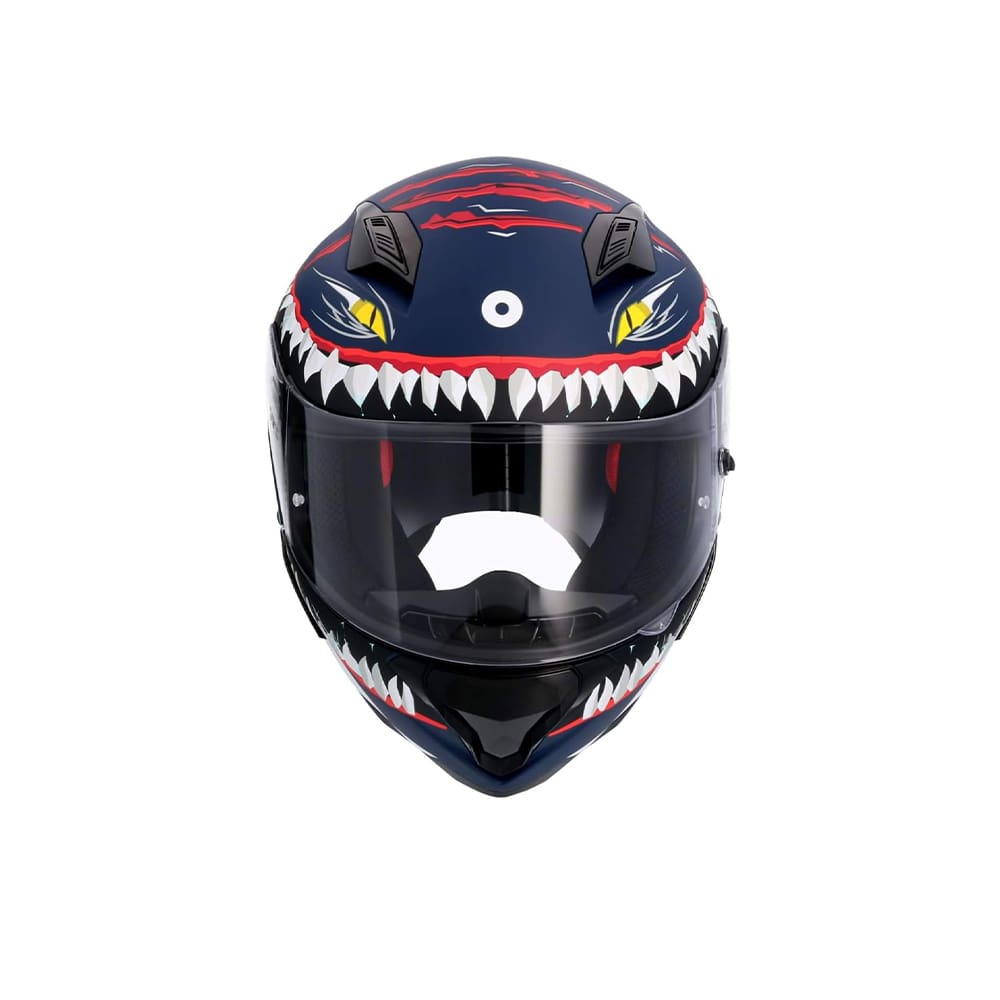 SHIRO CASCO HUNTER SHARK DARK BLUE MATE