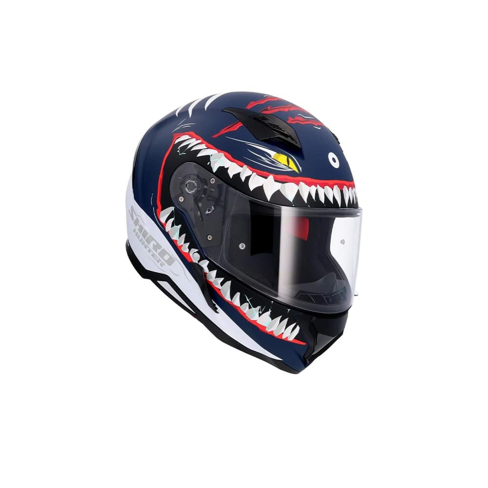 SHIRO CASCO HUNTER SHARK DARK BLUE MATE