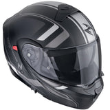 SCORPION EXO-930 EVO ARDENS CASCO MODULAR NEGRO MATE PLATA
