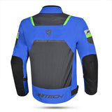 R-TECH SPIRAL MESH JAQUETES DE MOTO HOMES  BLAU GRIS VERD