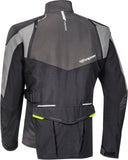 IXON BALDER Hombre Textil Aventura Chaqueta Negro Gris Amarillo