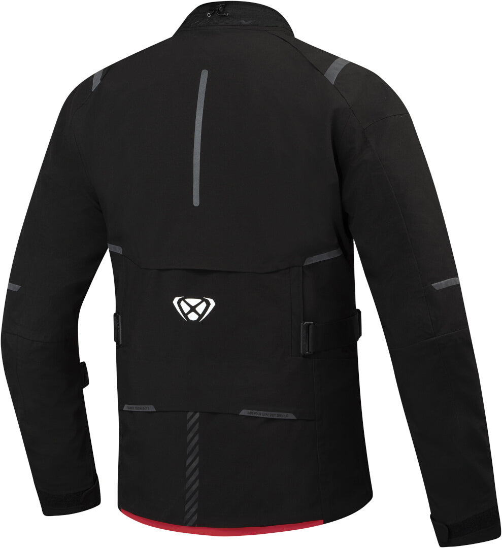 IXON M-SKEID Moto Hombre Chaqueta Textil Negro/Brillante/Rojo