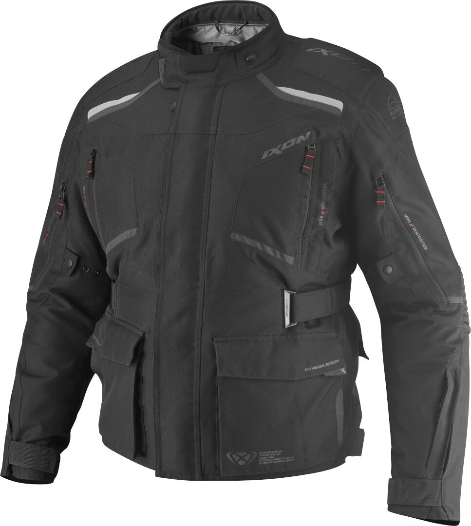 IXON Midgard C Chaqueta Textil Impermeable Motocicleta Negro