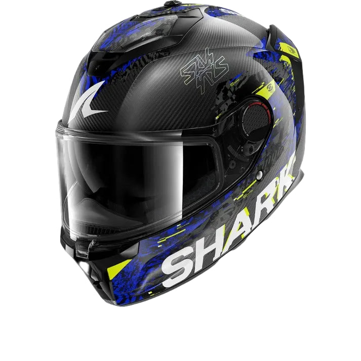 SHARK  SPARTAN GT PRO CARBON SPEED-VIB Carbon Anthra Azul Casco De Moto