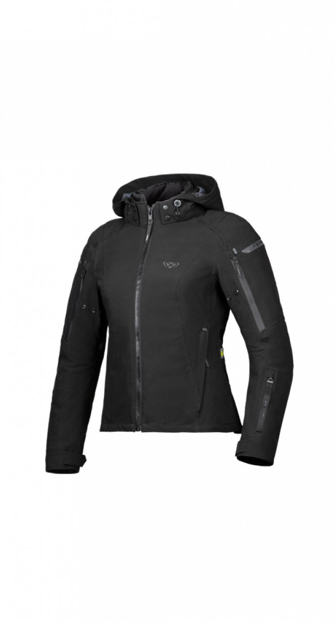 IXON BURNING Mujer Textil Motocicleta Chaqueta Negro