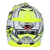 SHIRO MX-917 THUNDER 3 Casco de moto De Motocross Amarillo Flúor