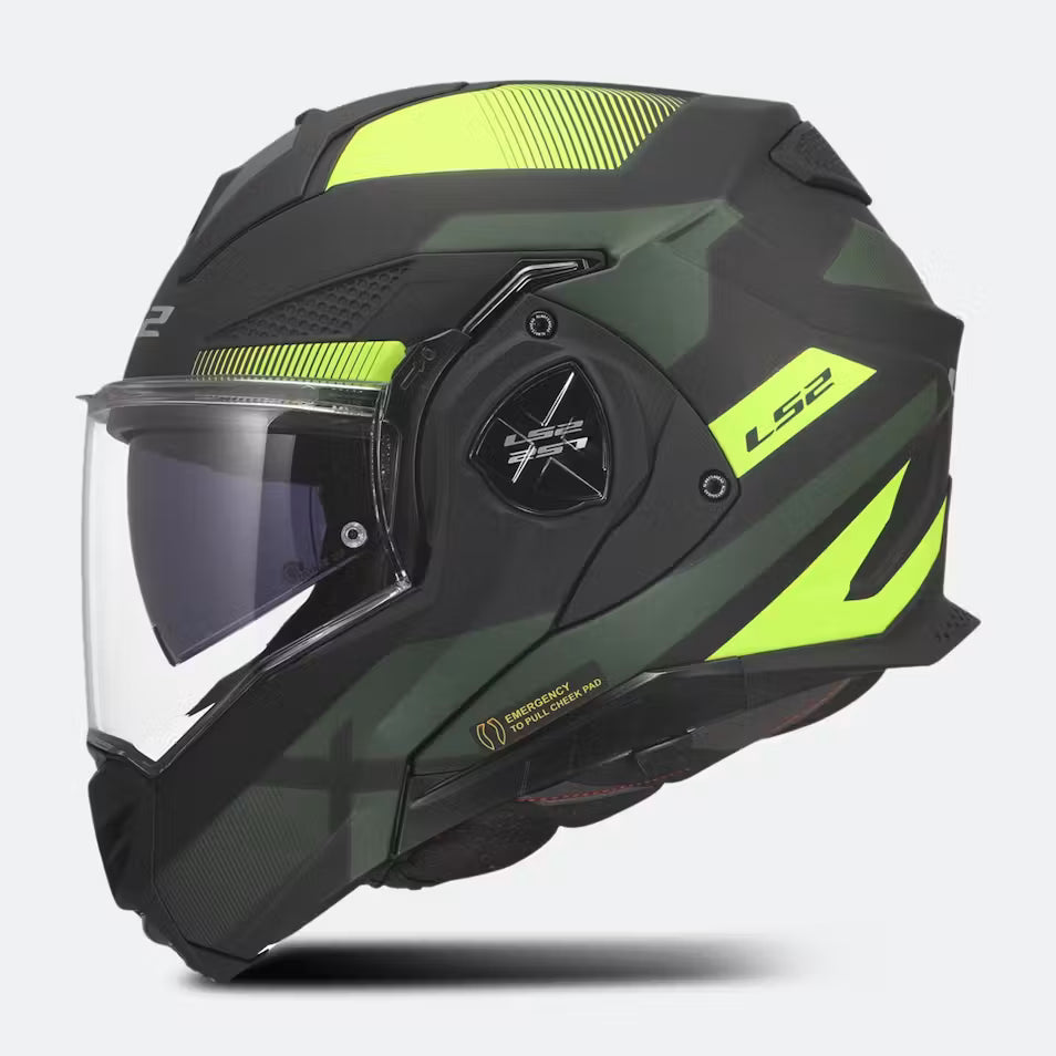 LS2 FF901 ADVANT X NOVA CASCO DE MOTO NEGRO H-V AMARILLO