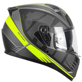 SKA-P 3MHG SPEEDER SPORT Casco Modular Nero Giallo Fluo Opaco