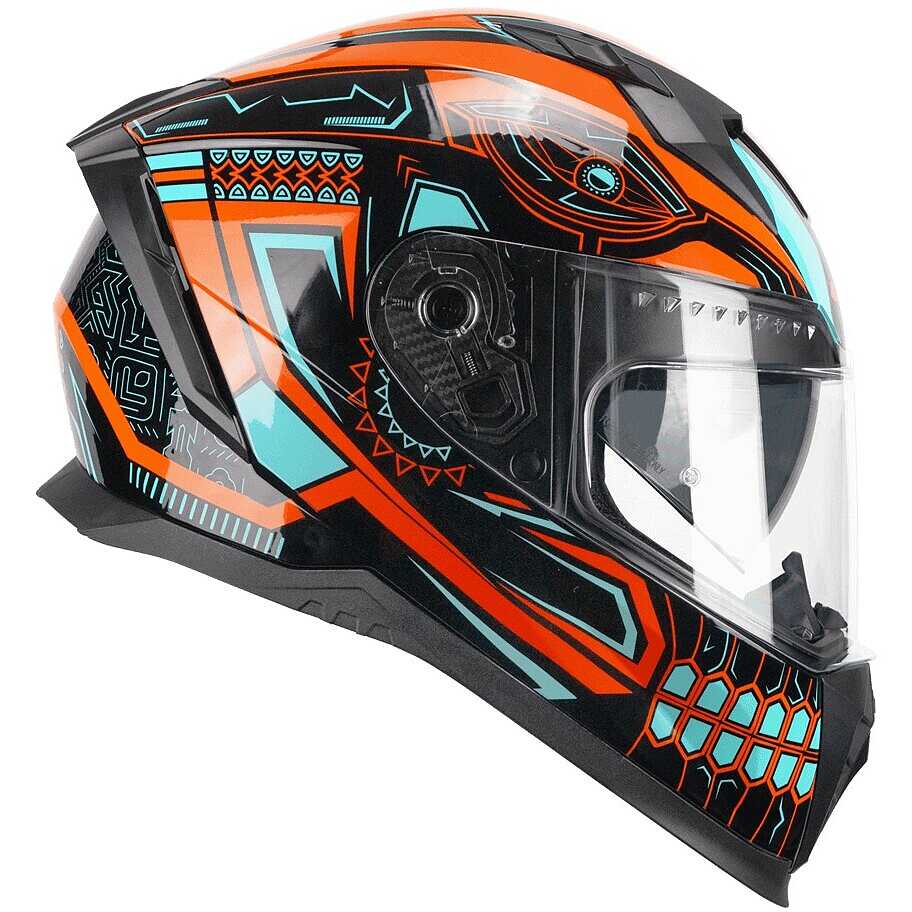 CGM 311M BLAST MAYA Integral Casco Negro Naranja Azul