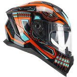 CGM 311M BLAST MAYA Integral Casco Negro Naranja Azul