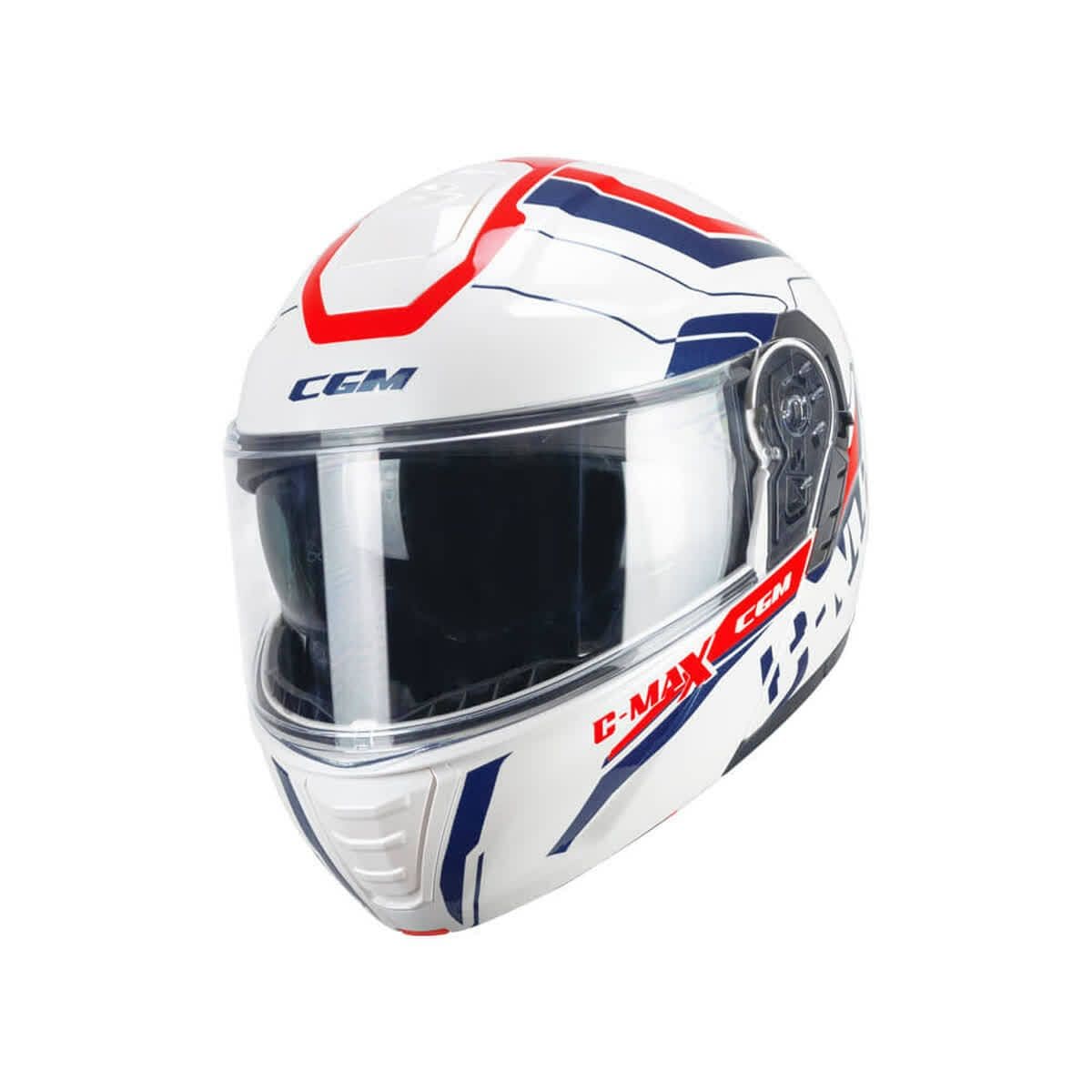 CGM 569G C-MAX City De Moto Casco Modular Azul Blanco Rojo