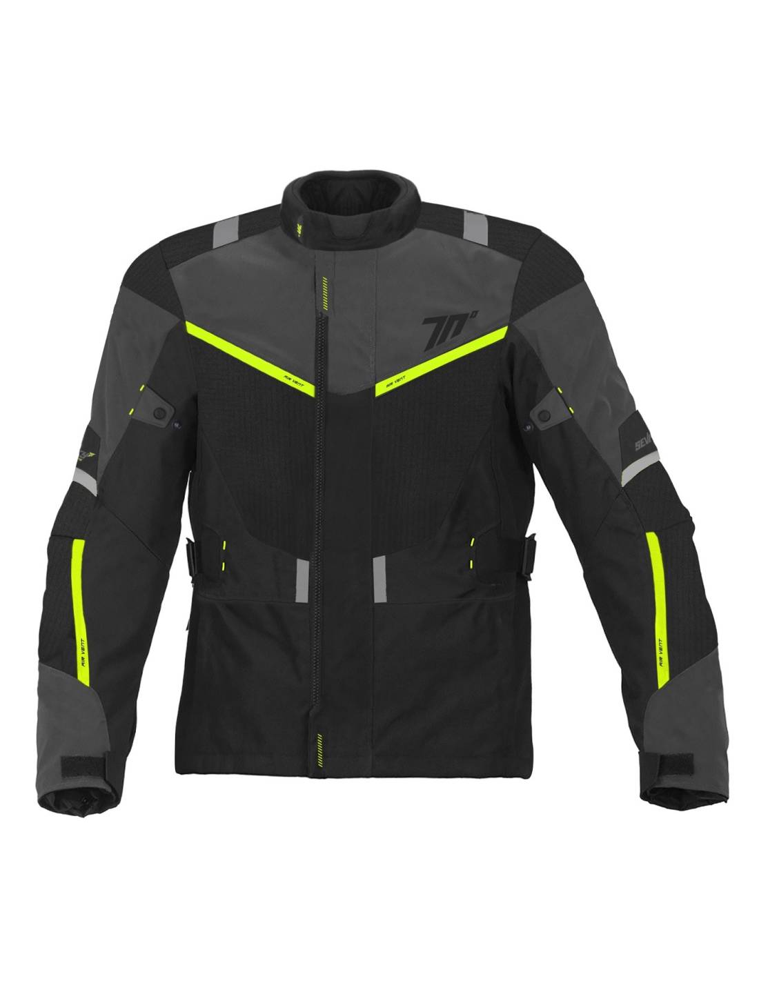 SEVENTY DEGREES SD-JT83 INVIERNO CHAQUETA DE MOTO TOURING HOMBRE NEGRO AMARILLO FLUOR
