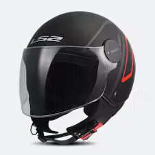 LS2 OF558 SPHERE LUX II MINIM CASCO DE MOTO NEGRO ROJO
