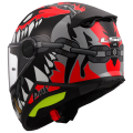 LS2 FF812 KID PUNK CASCO DE MOTO GRIS ROJO