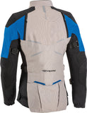 IXON Eddas Mujer Textile Moto Chaqueta Gris Negro Azul