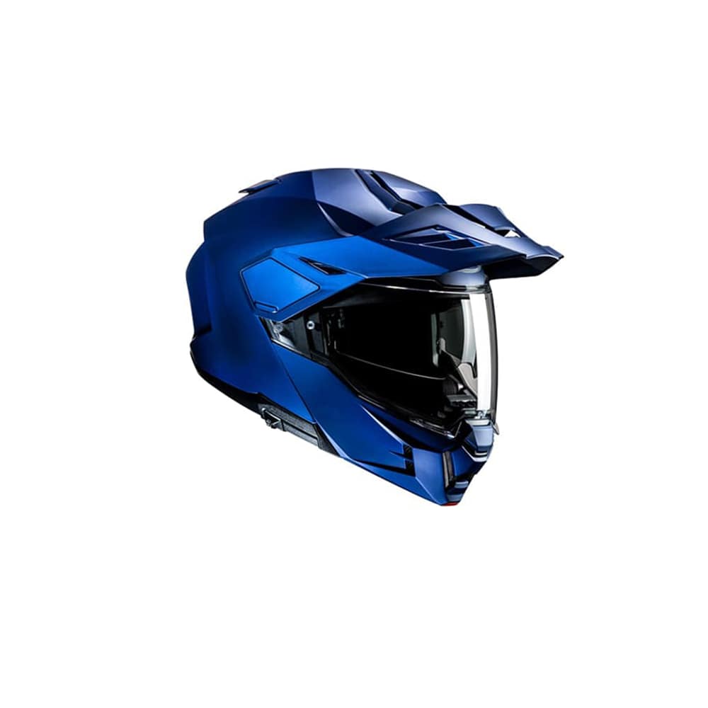HJC i80 Uni Casco abatible semiplano azul metalizado