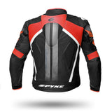 SPYKE ESTORIL EVO LEATHER JACKET BLACK FLUORED