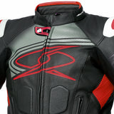 SPYKE ESTORIL EVO LEATHER JACKET BLACK FLUORED