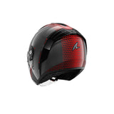SHARK RS JET CARBON IKONIK Carbono Rojo Cromado Casco
